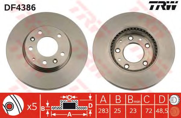 Купить запчасть TRW - DF4386 